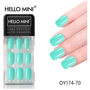 Kit Unhas Postiças Autocolantes c/ 24 Hello Mini OY174-70