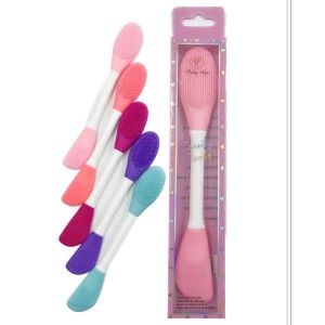 Kit 12 Espátula Dupla de Silicone com Escova para Skin Care