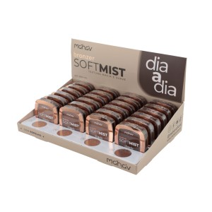 Box 24 Bronzer Facial Compacto Soft Mist Dia a Dia Mahav