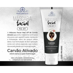 Máscara Facial Peel Off Carvão Ativado Phállebeauty 50 g