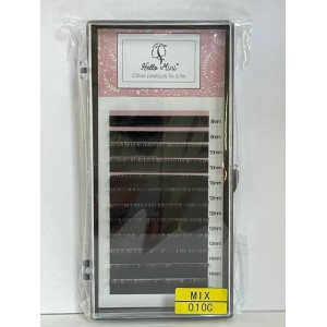 Cílios Postiços Fio a Fio Mix 0,10C Hello Mini Extensão de Cílios