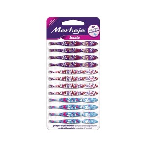 Pinças Depilatórias Basic Merheje Estampas Exclusivas c/ 12 Unidades