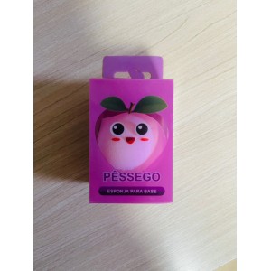 Esponja Fruta Pêssego para Maquiagem