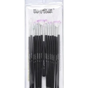 Kit Pincel Macrilan para Unhas Artísticas C/15 Peças B707