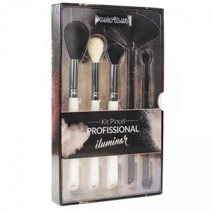 Kit Pincel Profissional para Iluminar Macrilan WB900 c/5