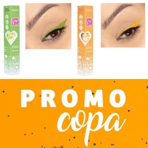 Kit 2 Delineador Líquido Especial Copa do Mundo Brasil