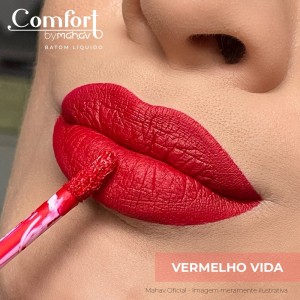 Batom Líquido Comfort Mahav Vermelho Vida