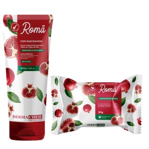Kit 2 Creme e Sabonete Corporal Romã Dermachem