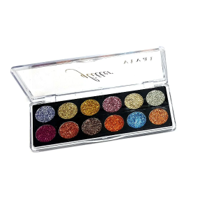 Paleta de Sombra Glitter 1 Vivai c/ 12 cores