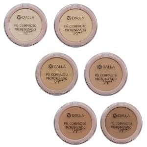 Kit 6 Pó Compacto Cores Claras Dalla Makeup