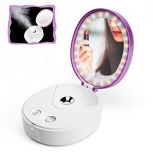 Espelho com Led e Vaporizador Portátil