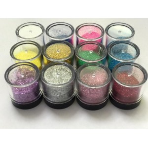 Kit 12 Glitter Facial, Corporal ou Unha Fino