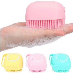 Esponja de Silicone com Dispenser p/ Shampoo Sabonete