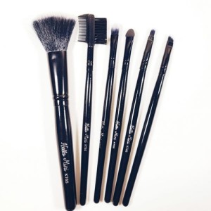 Kit 6 Pincel Hello Mini para Maquiagem Preto KT65