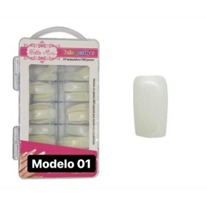 Unha Postiça Quadrada Hello Mini C/100 - OY001-1
