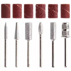 Kit Brocas e Lixas Refil p/ Lixa elétrica de Polimento para unhas c/ 06