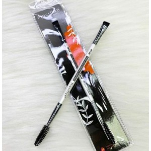 Pincel Macrilan Duplo Escova e Chanfrado p/ Sobrancelha W136