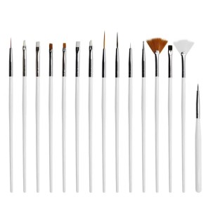 Kit 15 Pincel Para Unhas Artísticas