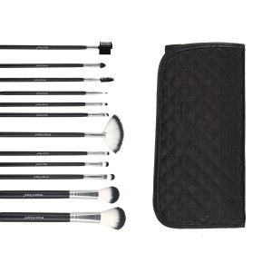 Kit 12 Pincéis p/ Maquiagem Macrilan c/ Estojo KP1-5E