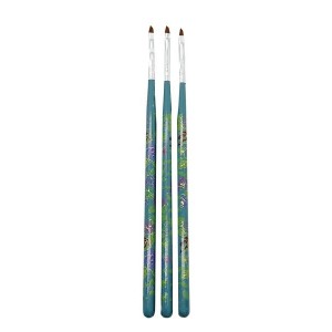 Kit 3 Pincel para Unhas em Gel Chanfrado Bilansy