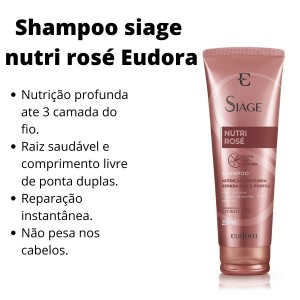 Shampoo Nutri Rosé Siàge Eudora 250 ml